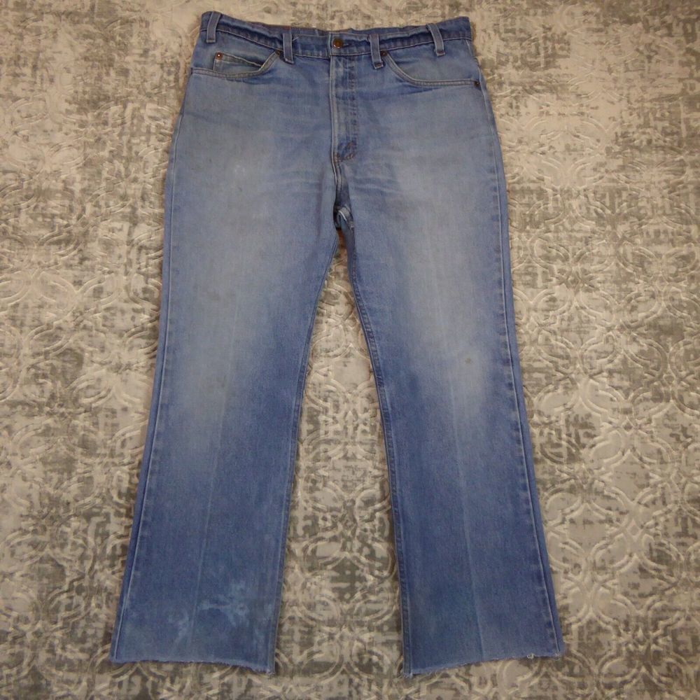 Vintage Levi's Jeans Measure 35x28 Orange-Tab Cut Off Distressed Stained